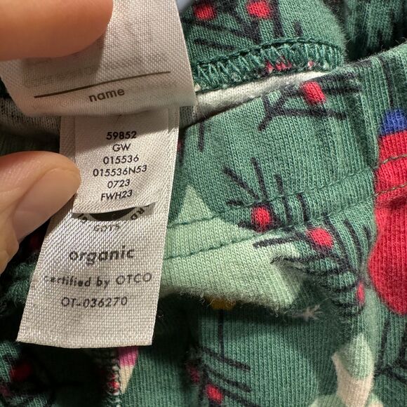 Hanna Andersson Pajamas Cotton Matching Long John Christmas Green Kids 120 6-7 - Picture 4 of 9